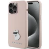 Чехол Karl Lagerfeld Silicone Choupette Metal Pin для iPhone 15 Pro Pink (KLHCP15LSMHCNPP)