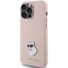 Чехол Karl Lagerfeld Silicone Choupette Metal Pin для iPhone 15 Pro Pink (KLHCP15LSMHCNPP)