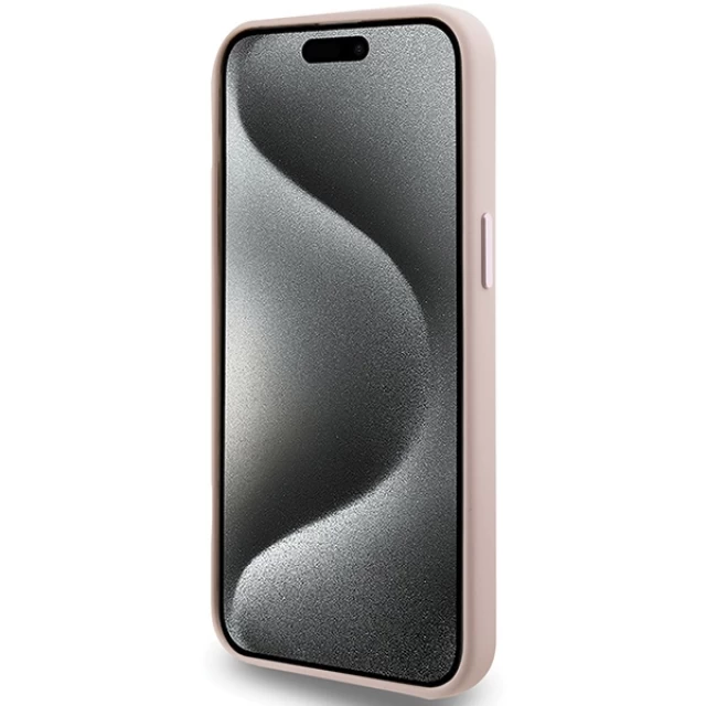 Чохол Karl Lagerfeld Silicone Choupette Metal Pin для iPhone 15 Pro Pink (KLHCP15LSMHCNPP)