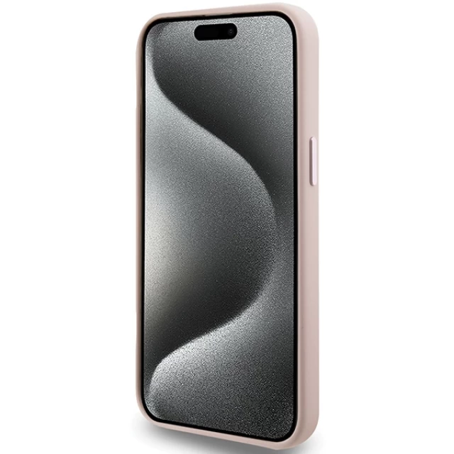 Чохол Karl Lagerfeld Silicone Choupette Metal Pin для iPhone 15 Pro Max Pink (KLHCP15XSMHCNPP)