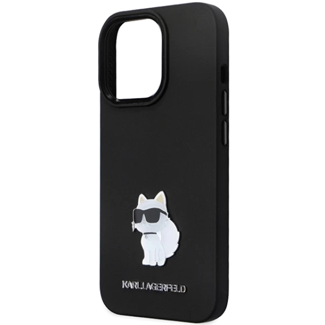 Чохол Karl Lagerfeld Silicone C Metal Pin для iPhone 13 Pro Max Black (KLHCP13XSMHCNPK)