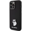 Чохол Karl Lagerfeld Silicone Choupette Metal Pin для iPhone 15 Pro Black (KLHCP15LSMHCNPK)