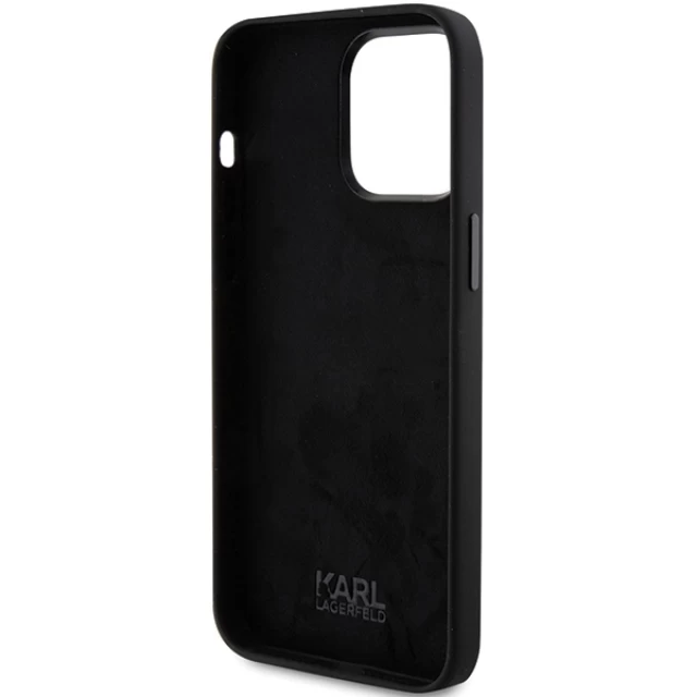 Чехол Karl Lagerfeld Silicone Choupette Metal Pin для iPhone 15 Pro Black (KLHCP15LSMHCNPK)