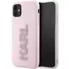 Чохол Karl Lagerfeld 3D Rubber Glitter Logo для iPhone 11 | XR Pink (KLHCN613DMBKCP)
