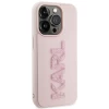 Чехол Karl Lagerfeld 3D Rubber Glitter Logo для iPhone 15 Pro Pink (KLHCP15L3DMBKCP)