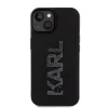 Чехол Karl Lagerfeld 3D Rubber Glitter Logo для iPhone 15 Black (KLHCP15S3DMBKCK)