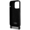Чехол Karl Lagerfeld Crossbody Silicone Ikonik для iPhone 15 Pro Black (KLHCP15LSCBSKNK)