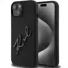 Чохол Karl Lagerfeld Silicone Karl Script для iPhone 15 Black (KLHCP15SSKSBMCK)