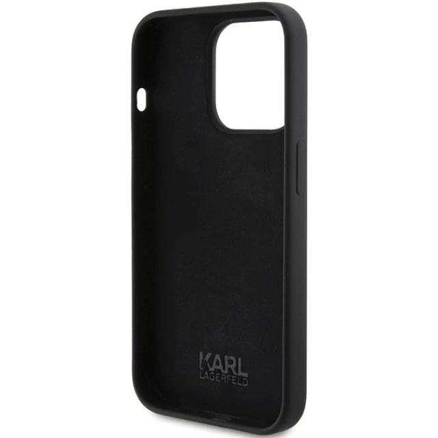 Чохол Karl Lagerfeld Silicone Karl Script для iPhone 15 Pro Black (KLHCP15LSKSBMCK)