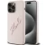 Чохол Karl Lagerfeld Silicone Karl Script для iPhone 15 Pro Max Pink (KLHCP15XSKSBMCP)