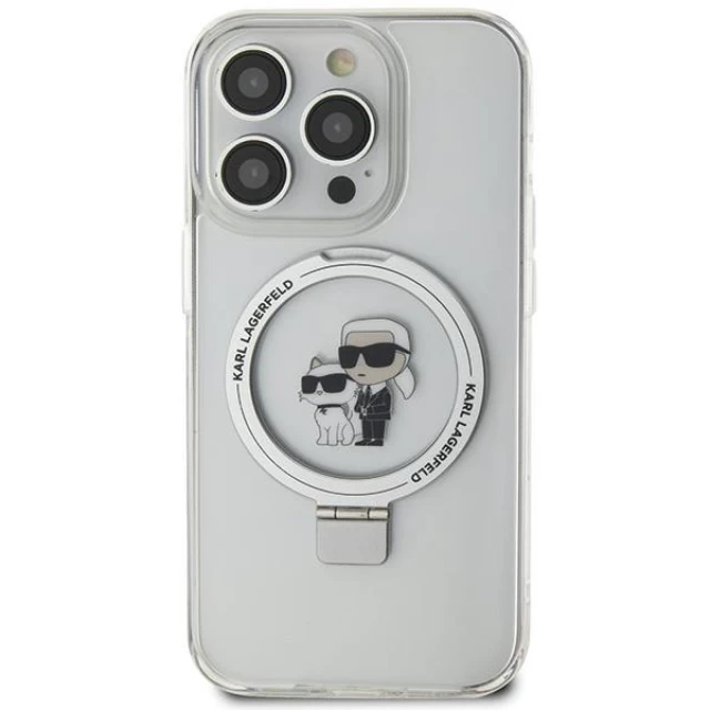 Чехол Karl Lagerfeld Ring Stand Karl&Choupettte для iPhone 11 | XR White with MagSafe (KLHMN61HMRSKCH)