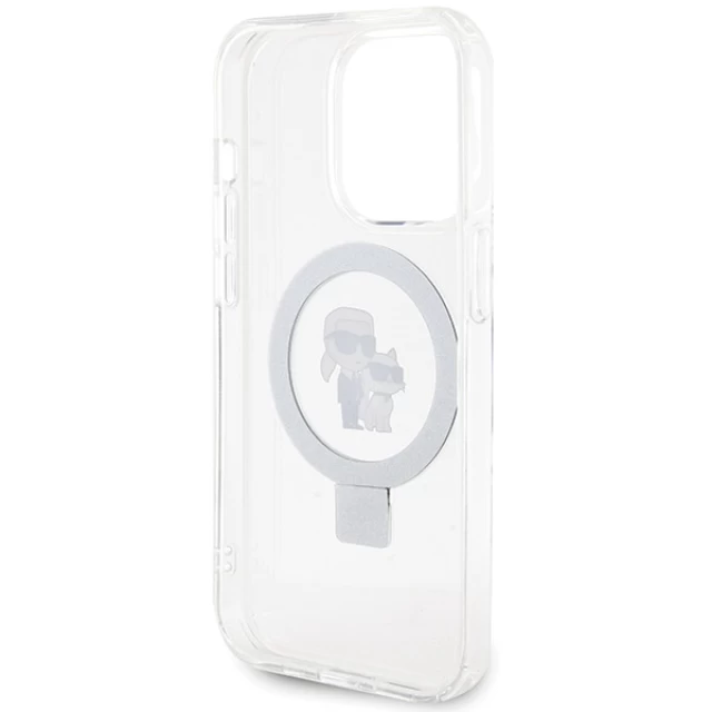 Чохол Karl Lagerfeld Ring Stand Karl&Choupette для iPhone 13 Pro Max White with MagSafe (KLHMP13XHMRSKCH)