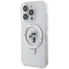 Чехол Karl Lagerfeld Ring Stand Karl&Choupettte для iPhone 14 Pro White with MagSafe (KLHMP15LHMRSKCH)