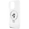 Чохол Karl Lagerfeld Ring Stand Karl&Choupettte для iPhone 14 Pro White with MagSafe (KLHMP15LHMRSKCH)