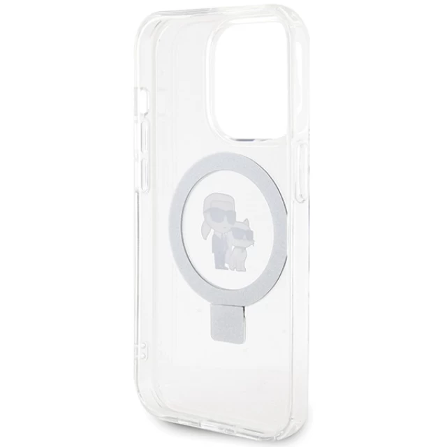 Чохол Karl Lagerfeld Ring Stand Karl&Choupette для iPhone 14 Pro Max White with MagSafe (KLHMP14XHMRSKCH)