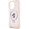 Чехол Karl Lagerfeld Ring Stand Karl&Choupettte для iPhone 15 Pro Pink with MagSafe (KLHMP15LHMRSKCP)