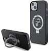 Чехол Karl Lagerfeld Ring Stand Karl&Choupettte для iPhone 15 Plus Black with MagSafe (KLHMP15MHMRSKCK)