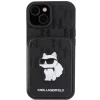 Чохол Karl Lagerfeld Saffiano Cardslots and Stand Monogram Choupette для iPhone 15 Black (KLHCP15SSAKCNSCK)