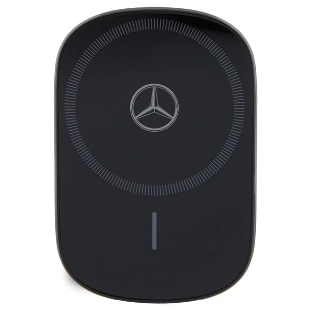 Автодержатель с функцией беспроводной зарядки Mercedes Silver Stars 15W Black with MagSafe (MEWCCGSLK)