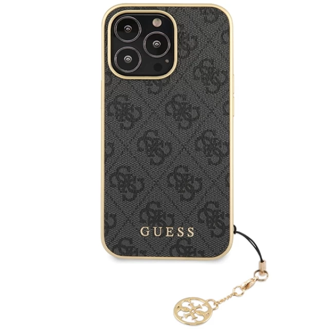 Чехол Guess 4G Charms Collection для iPhone 14 Pro Grey (GUHCP14LGF4GGR)