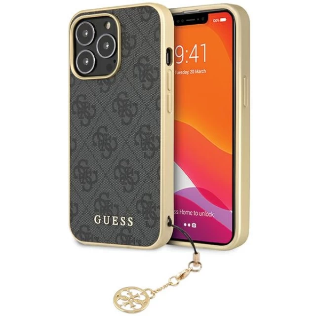 Чохол Guess 4G Charms Collection для iPhone 14 Pro Max Grey (GUHCP14XGF4GGR)