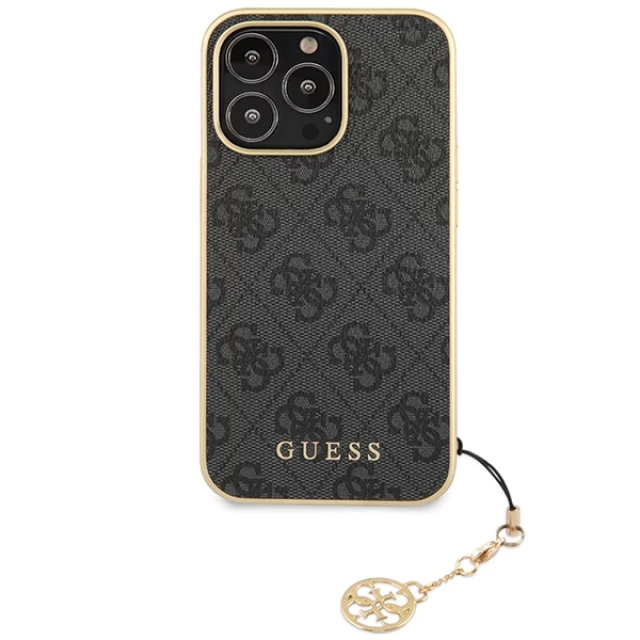 Чехол Guess 4G Charms Collection для iPhone 14 Pro Max Grey (GUHCP14XGF4GGR)