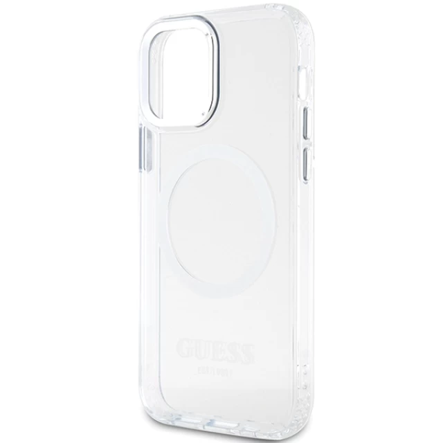 Чехол Guess Metal Outline для iPhone 12 | 12 Pro Silver with MagSafe (GUHMP12MHTRMS)