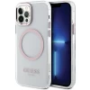 Чехол Guess Metal Outline для iPhone 12 | 12 Pro Pink with MagSafe (GUHMP12MHTRMP)