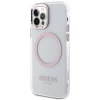 Чехол Guess Metal Outline для iPhone 12 | 12 Pro Pink with MagSafe (GUHMP12MHTRMP)