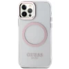 Чохол Guess Metal Outline для iPhone 12 | 12 Pro Pink with MagSafe (GUHMP12MHTRMP)