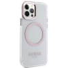 Чехол Guess Metal Outline для iPhone 12 | 12 Pro Pink with MagSafe (GUHMP12MHTRMP)