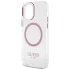 Чохол Guess Metal Outline для iPhone 12 | 12 Pro Pink with MagSafe (GUHMP12MHTRMP)
