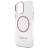 Чехол Guess Metal Outline для iPhone 12 | 12 Pro Pink with MagSafe (GUHMP12MHTRMP)