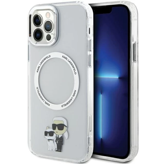 Чохол Karl Lagerfeld Karl & Choupette для iPhone 12 | 12 Pro Transparent with MagSafe (KLHMP12MHNKCIT)