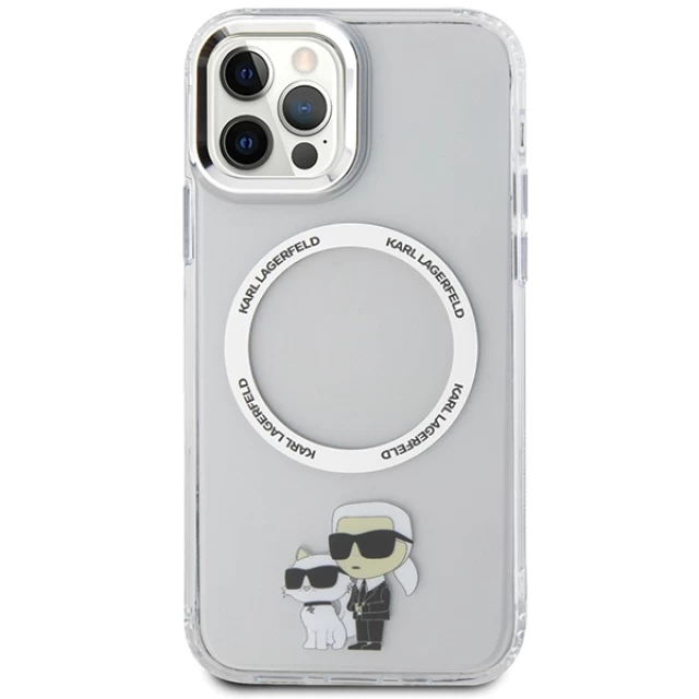 Чехол Karl Lagerfeld Karl & Choupette для iPhone 12 | 12 Pro Transparent with MagSafe (KLHMP12MHNKCIT)