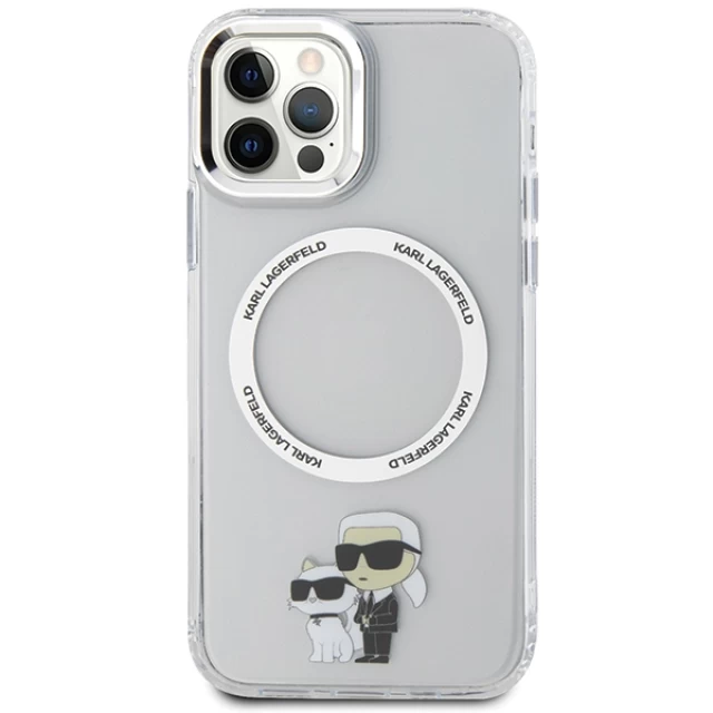 Чохол Karl Lagerfeld Karl & Choupette для iPhone 12 | 12 Pro Transparent with MagSafe (KLHMP12MHNKCIT)