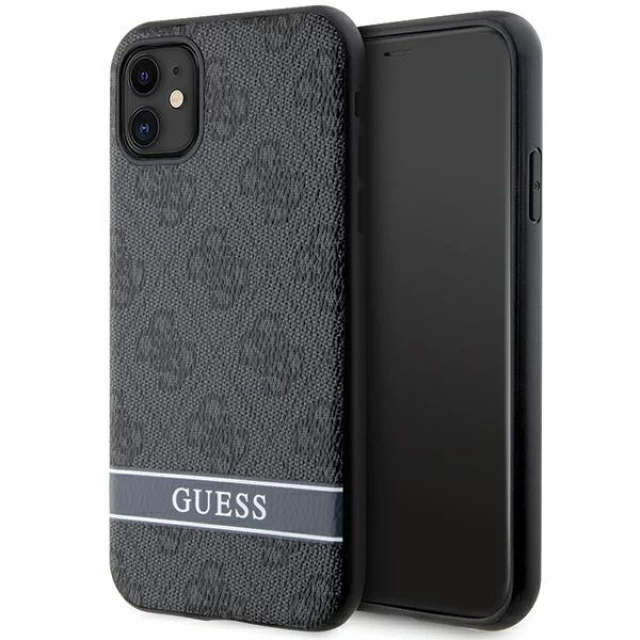Чохол Guess 4G Stripe для iPhone 11 | XR Grey (GUHCN61P4SNK)