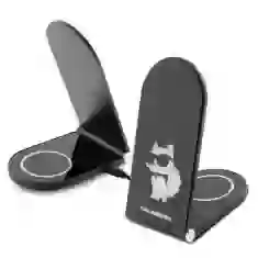 Беспроводное зарядное устройство Karl Lagerfeld Choupette 2-in-1 15W Black with MagSafe (KLDCRFALCHNK)