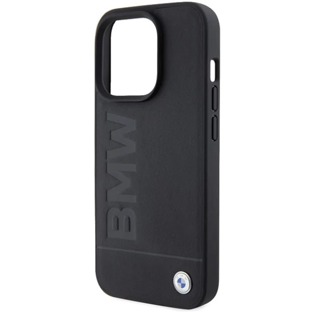 Чохол BMW Leather Hot Stamp для iPhone 15 Pro Black (BMHCP15LSLLBK)