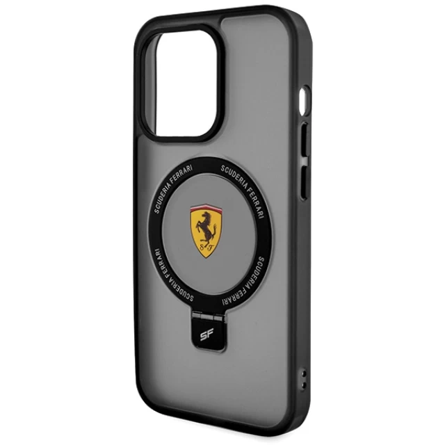 Чехол Ferrari Ring Stand 2023 Collection для iPhone 15 Pro Black with MagSafe (FEHMP15LUSCAK)