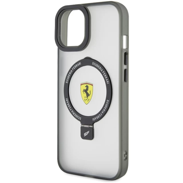 Чохол Ferrari Ring Stand 2023 Collection для iPhone 15 Plus | 14 Plus Transparent with MagSafe (FEHMP15MUSCAH)