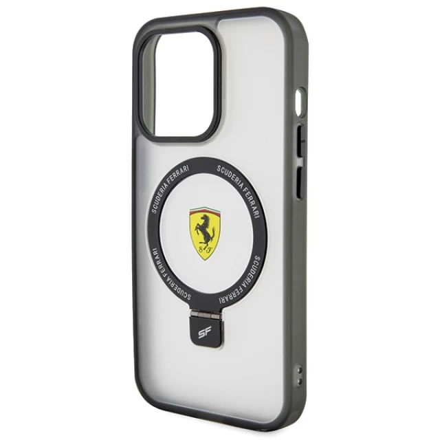 Чохол Ferrari Ring Stand 2023 Collection для iPhone 15 Pro Transparent with MagSafe (FEHMP15LUSCAH)