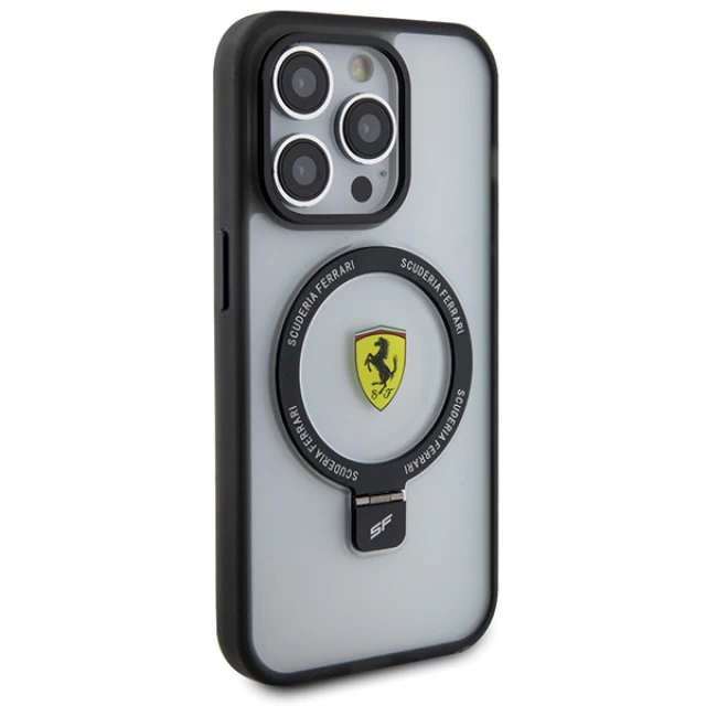 Чехол Ferrari Ring Stand 2023 Collection для iPhone 15 Pro Max Transparent with MagSafe (FEHMP15XUSCAH)