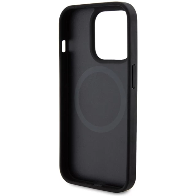 Чехол Ferrari Carbon Metal Logo для iPhone 15 Pro Black with MagSafe (FEHMP15LPTEK)