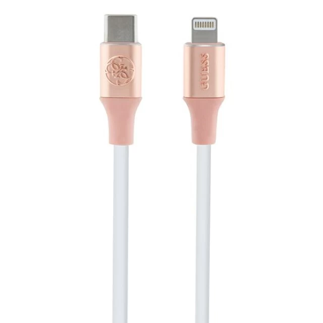 Кабель Guess Ebossed Logo USB-C to Lightning 1.5m Pink (GUCLLALRGDP)