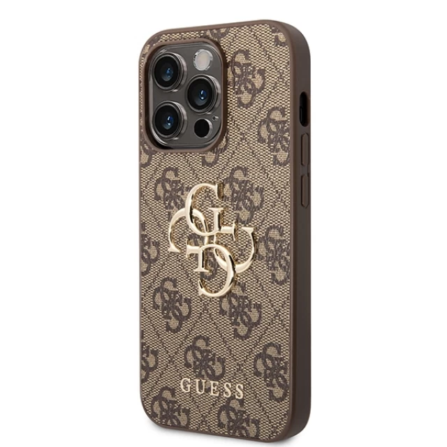 Чехол Guess 4G Big Metal Logo для iPhone 15 Pro Brown (GUHCP15L4GMGBR)