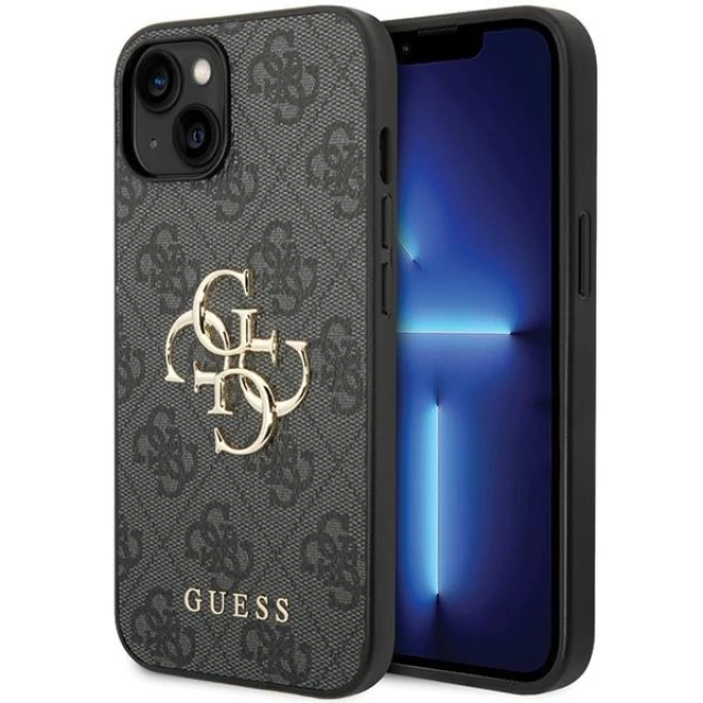 Чехол Guess 4G Big Metal Logo для iPhone 15 Plus Grey (GUHCP15M4GMGGR)