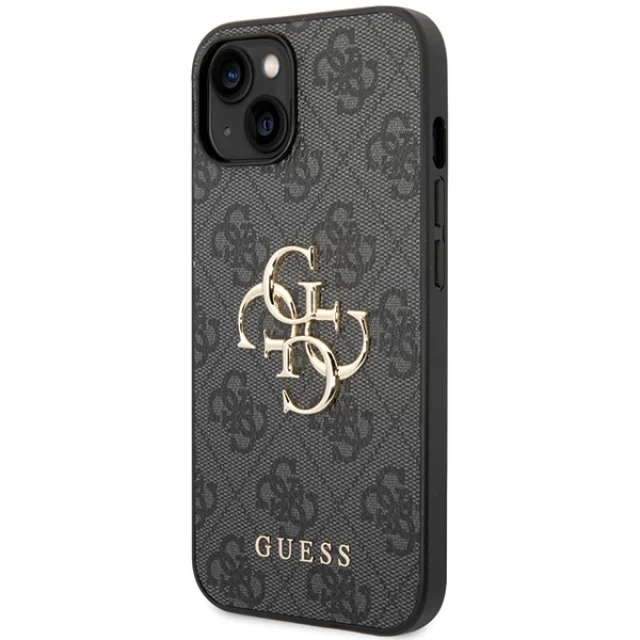 Чехол Guess 4G Big Metal Logo для iPhone 15 Plus Grey (GUHCP15M4GMGGR)