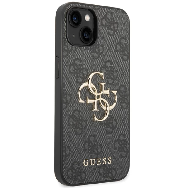 Чехол Guess 4G Big Metal Logo для iPhone 15 Plus Grey (GUHCP15M4GMGGR)