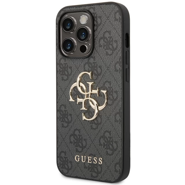 Чохол Guess 4G Big Metal Logo для iPhone 15 Pro Max Grey (GUHCP15X4GMGGR)